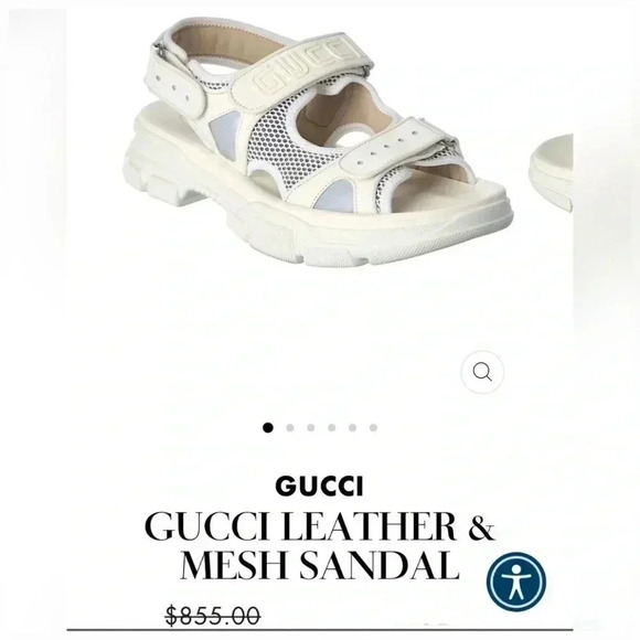 GUCCI LEATHER &
MESH SANDAL AGURU TREK - Picture 1 of 9